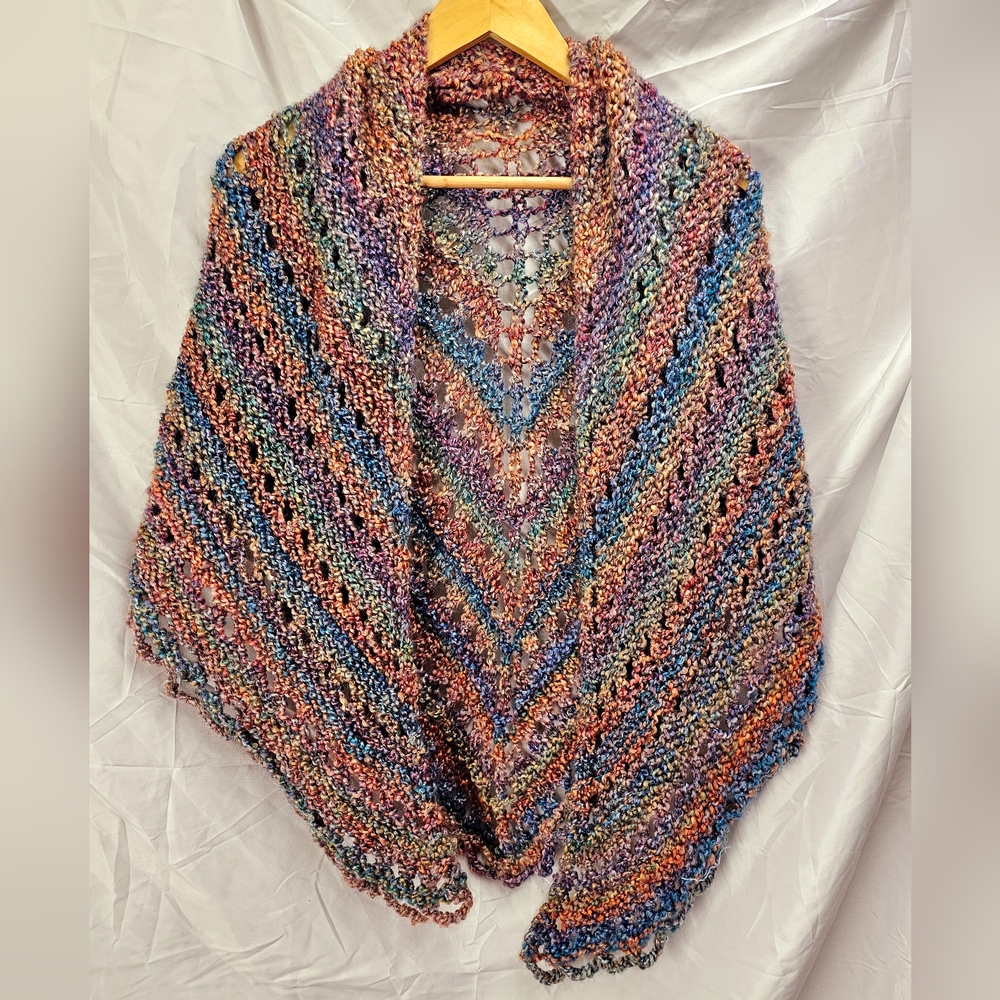 Hand knit shawl
